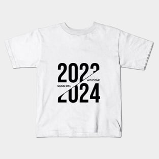 Good bye 2023 welcome 2024 Kids T-Shirt